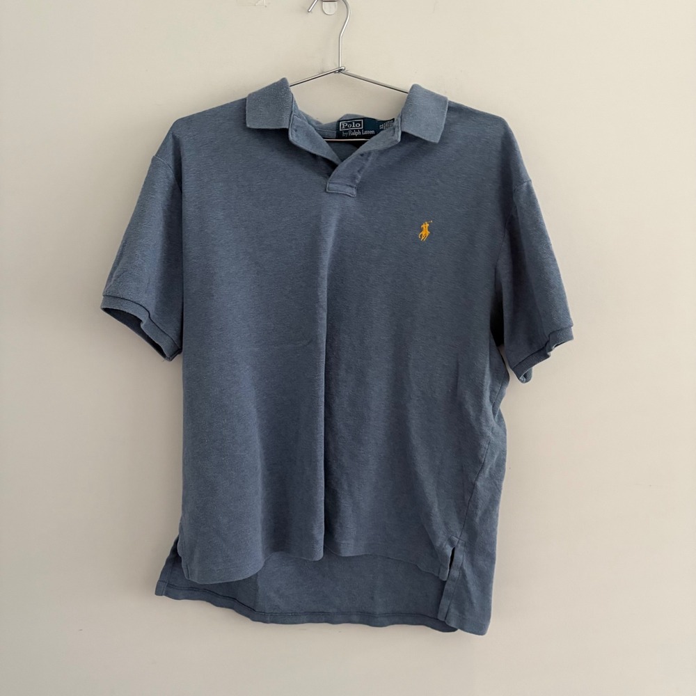 Polo Ralph Lauren Mens XL Blue Custom Fit Short Sleeve Polo Shirt